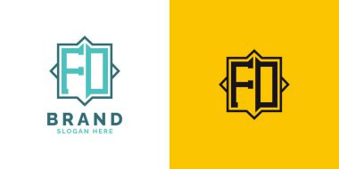 Modern Fo Monogram Logo Tasarımı. İlk Harf Fo Logosu, Her Markaya Uygun Çok Yönlü Damgalama