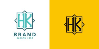 Modern HK Monogram Logo Design. Initial Letter HK Logo, Versatile Branding Suitable for any Brand clipart