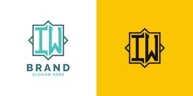 Modern IW Monogram Logo Tasarımı. İlk Harf IW Logosu, Her Markaya Uygun Çok Yönlü Damgalama