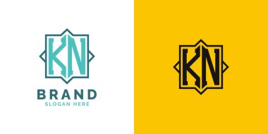 Modern KN Monogram Logo Design. Initial Letter KN Logo, Versatile Branding Suitable for any Brand clipart