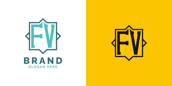 Modern FV Monogram Logo Design. Initial Letter FV Logo, Versatile Branding Suitable for any Brand