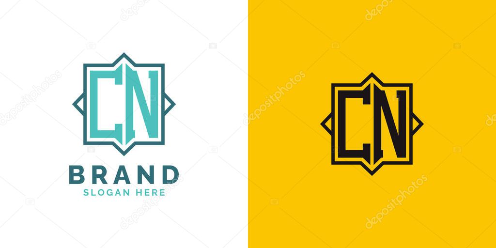 Modern CN Monogram Logo Design. Initial Letter CN Logo, Versatile Branding Suitable for any Brand