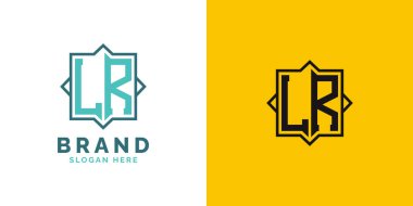 Modern LR Monogram Logo Tasarımı. İlk Harf LR Logosu, Her Markaya Uygun Çok Yönlü Markalaşma