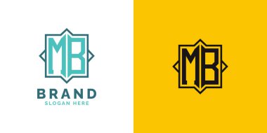 Modern MB Monogram Logo Tasarımı. İlk Harf MB Logosu, Her Markaya Uygun Çok Yönlü Markalaşma