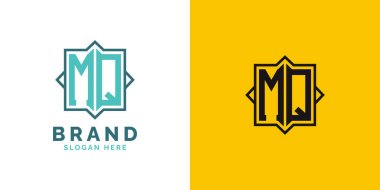 Modern MQ Monogram Logo Tasarımı. İlk Harf MQ Logosu, Her Markaya Uygun Çok Yönlü Markalaşma