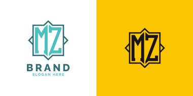 Modern MZ Monogram Logo Design. Initial Letter MZ Logo, Versatile Branding Suitable for any Brand clipart