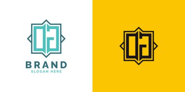 Modern OJ Monogram Logo Tasarımı. İlk harf OJ logosu, her marka için çok yönlü markalaşma
