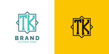 Modern TK Monogram Logo Design. Initial Letter TK Logo, Versatile Branding Suitable for any Brand clipart