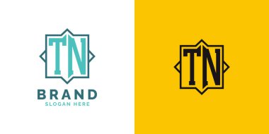 Modern TN Monogram Logo Tasarımı. İlk Harf TN Logosu, Her Markaya Uygun Çok Yönlü Damgalama