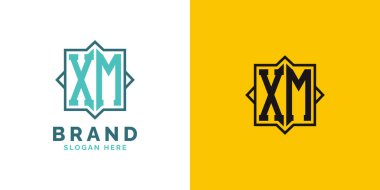 Modern XM Monogram Logo Tasarımı. İlk Harf XM Logosu, Her Markaya Uygun Çok Yönlü Markalaşma