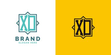 Modern XO Monogram Logo Tasarımı. İlk Harf XO Logosu, Her Markaya Uygun Çok Yönlü Damgalama