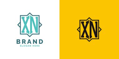 Modern XN Monogram Logo Tasarımı. İlk Harf XN Logosu, Her Markaya Uygun Çok Yönlü Markalaşma