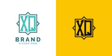 Modern XQ Monogram Logo Tasarımı. İlk Harf XQ Logosu, Her Markaya Uygun Çok Yönlü Damgalama