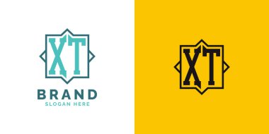 Modern XT Monogram Logo Tasarımı. İlk Harf XT Logosu, Her Markaya Uygun Çok Yönlü Damgalama