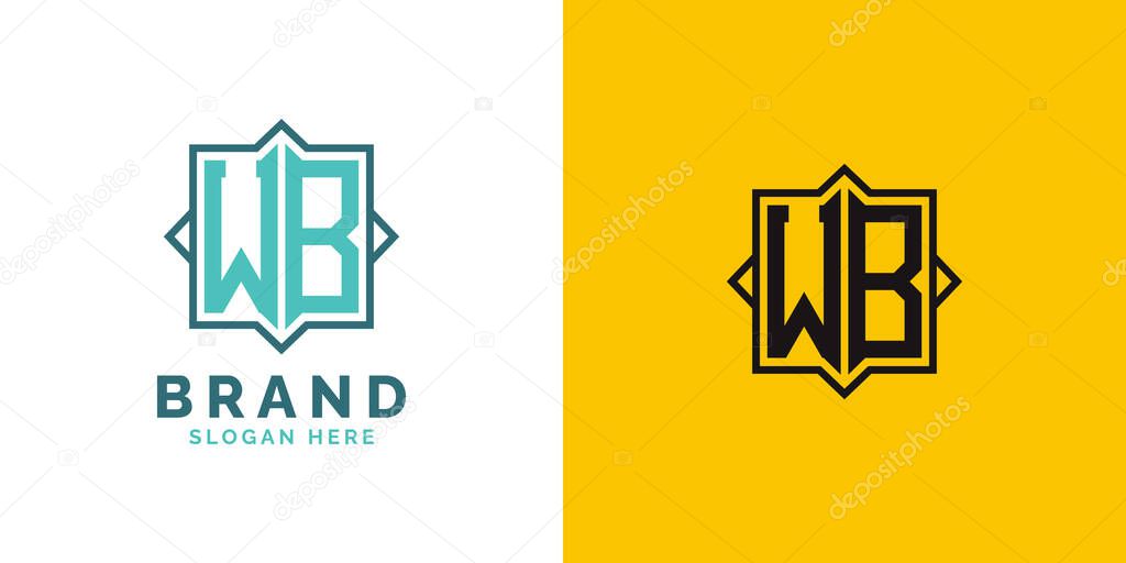 Modern WB Monogram Logo Design. Initial Letter WB Logo, Versatile Branding Suitable for any Brand