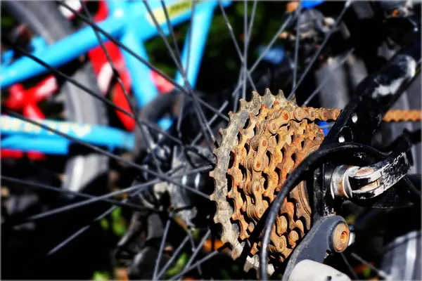 Oksitlenmiş Bisiklet Zinciri ve Sprocket