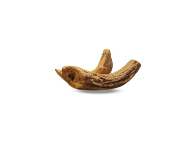 Saussurea or saw wort root barks on white background clipart