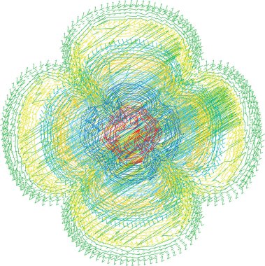 Grafik iplikli vektör tekstil nesnesi