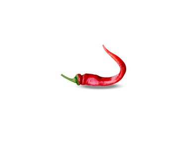 Beyaz arka planda izole edilmiş Capsicum Annuum veya tatlı chilli