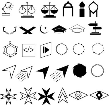 İş ve kurumsal simge daire simgeleri ayarlandı