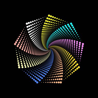 Noktasız spiral girdap efekti basit sanat