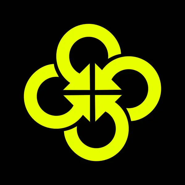 vektör illüstrasyon dairesi ok logosu tasarımı