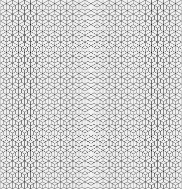 Kusursuz Geometrik çizgi çizim deseni nesnesi