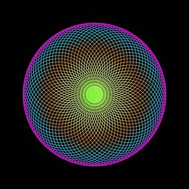 Basit illüstrasyon çember çizimi Desen tasarımı