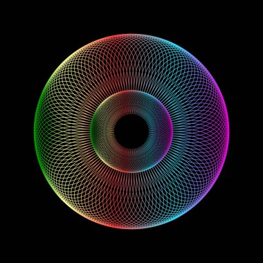 Basit illüstrasyon çember çizimi Desen tasarımı