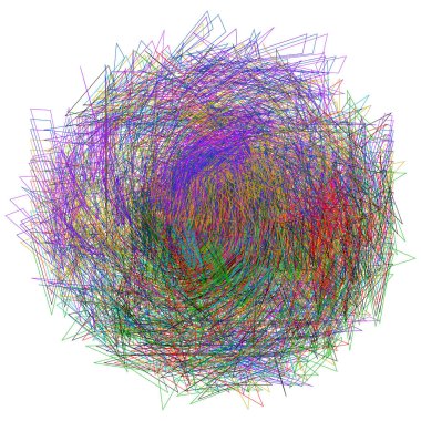 Kusursuz çizim ipliği sarmal desen nesnesi