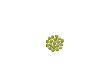 Beyaz arka planda yalıtılmış Brassica juncea ya da beyaz hardal tohumları