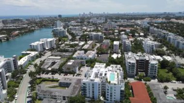 Liman Koyu 'nun Havadan Görüntüsü Florida ABD.