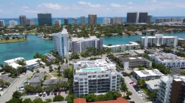 Liman Koyu 'nun Havadan Görüntüsü Florida ABD.