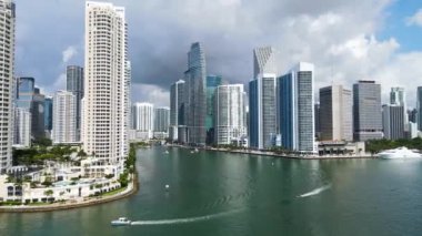 Miami Florida 'nın havadan görüntüsü.