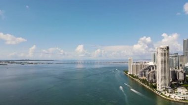 Miami Florida 'nın havadan görüntüsü.