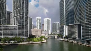 Miami Florida 'nın havadan görüntüsü.