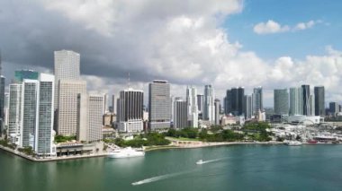 Miami Florida 'nın havadan görüntüsü.