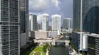 Miami Florida 'nın havadan görüntüsü.