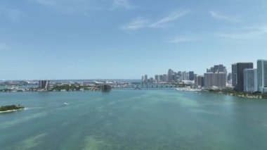 Edgewater 'ın hava görüntüsü Miami Florida USA