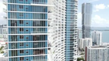 Edgewater 'ın hava görüntüsü Miami Florida USA