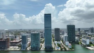Edgewater 'ın hava görüntüsü Miami Florida USA