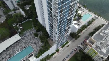 Edgewater 'ın hava görüntüsü Miami Florida USA