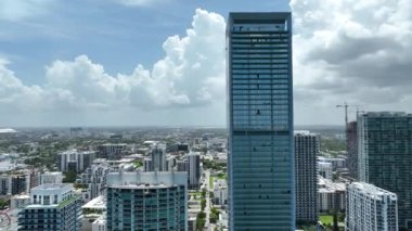 Edgewater 'ın hava görüntüsü Miami Florida USA