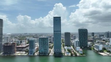 Edgewater 'ın hava görüntüsü Miami Florida USA