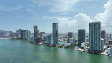 Edgewater 'ın hava görüntüsü Miami Florida USA