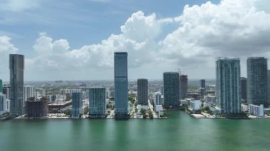 Edgewater 'ın hava görüntüsü Miami Florida USA