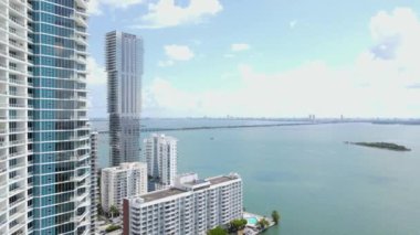 Edgewater 'ın hava görüntüsü Miami Florida USA
