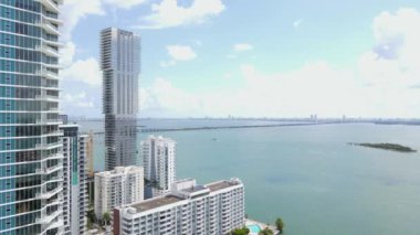 Edgewater 'ın hava görüntüsü Miami Florida USA