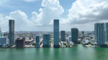 Edgewater 'ın hava görüntüsü Miami Florida USA