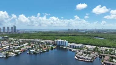 miami beach Florida havadan görünümü 